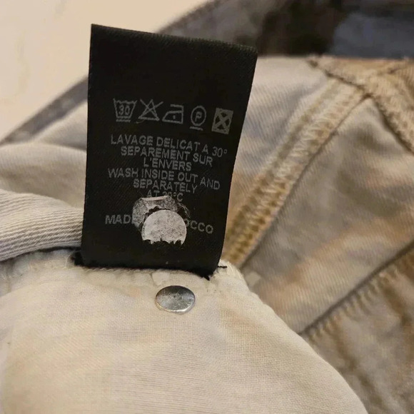 Isabel Marant Linen Cotton Preppy Straight Leg Pants Jeans Gray Womens Size 6 - Picture 8 of 10